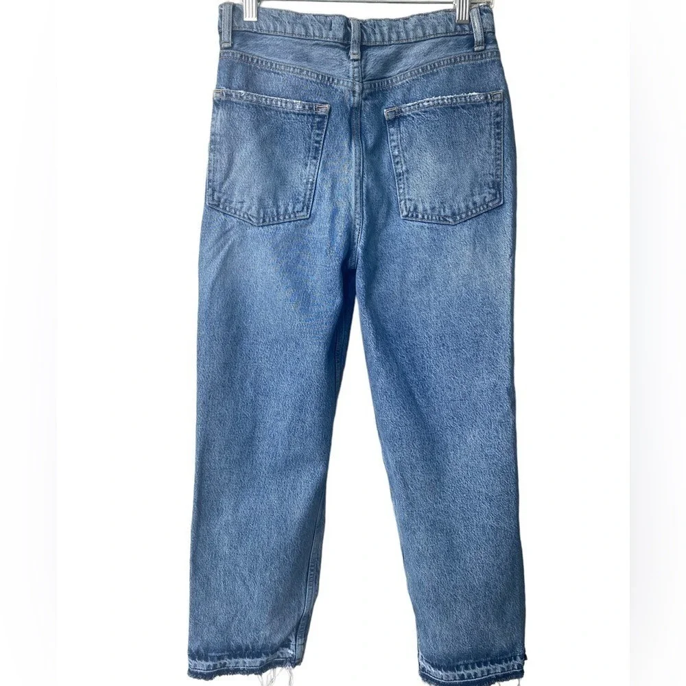We The Free Jeans High Rise Distressed‎ Lita Cropped Jeans Size 27 Light Wash